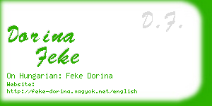 dorina feke business card